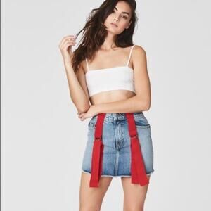 LF Carmar Yukon Colin Denim Strap Mini Skirt